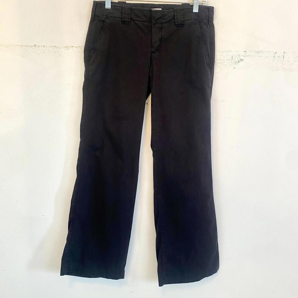 VINCE Y2K black cotton low rise wide leg pants sz 4